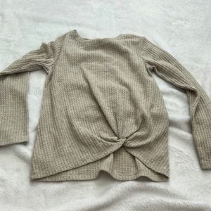 tan gray color sweater